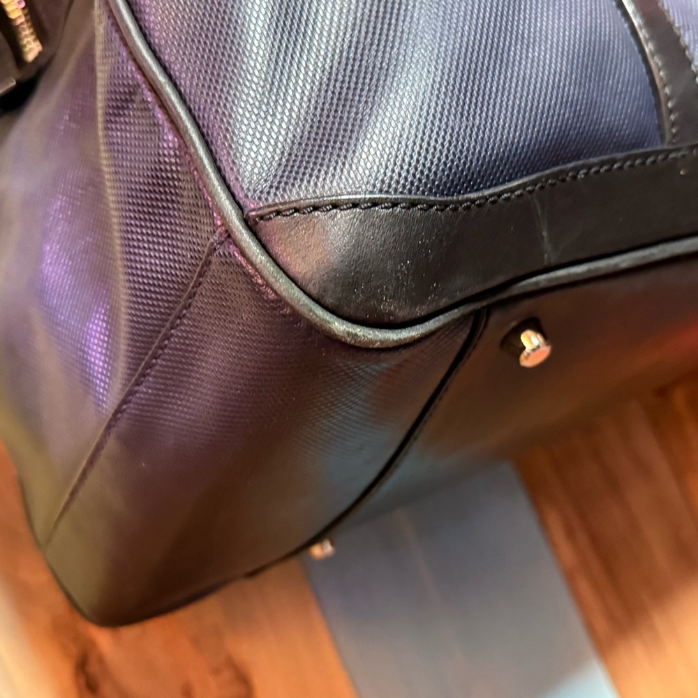 Coach Gotham Textured Leather Duffle Bag – Navy Blue (Style No. F54786) - Picture 13 of 14